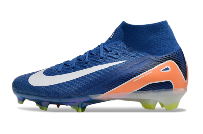 Nike Air Zoom Mercurial Superfly 10 Elite FG High-Tops Football Boots - Blue/White/Orange
