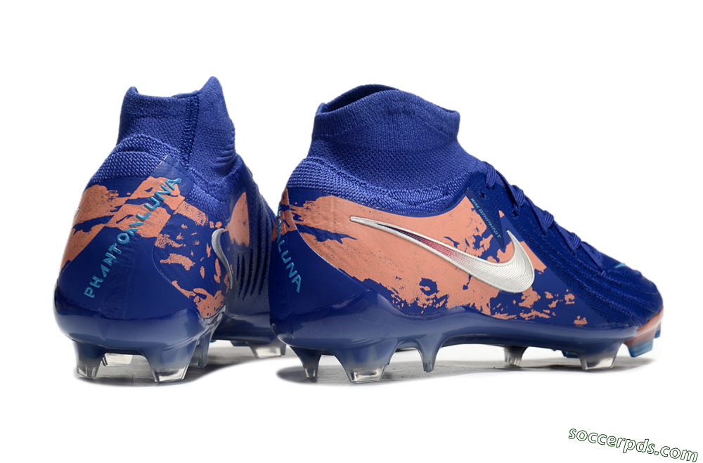 Nike Phantom Luna Elite NU FG High-Tops Football Boots - Blue/White/Red 6