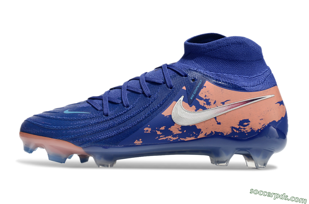 Nike Phantom Luna Elite NU FG High-Tops Football Boots - Blue/White/Red 2