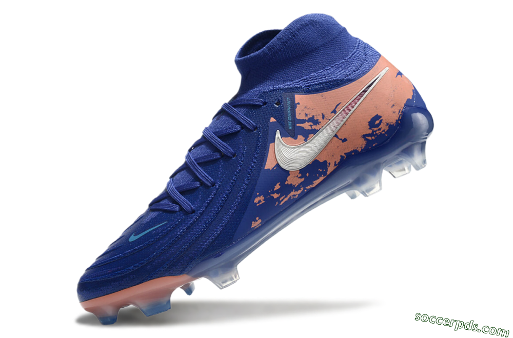 Nike Phantom Luna Elite NU FG High-Tops Football Boots - Blue/White/Red 5