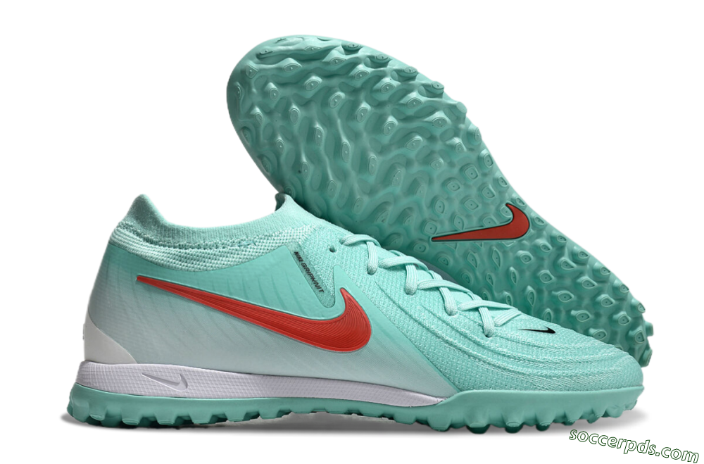 Nike Phantom GX 2 Elite TF Low-Tops Football Shoes - Jade/Red/White 1