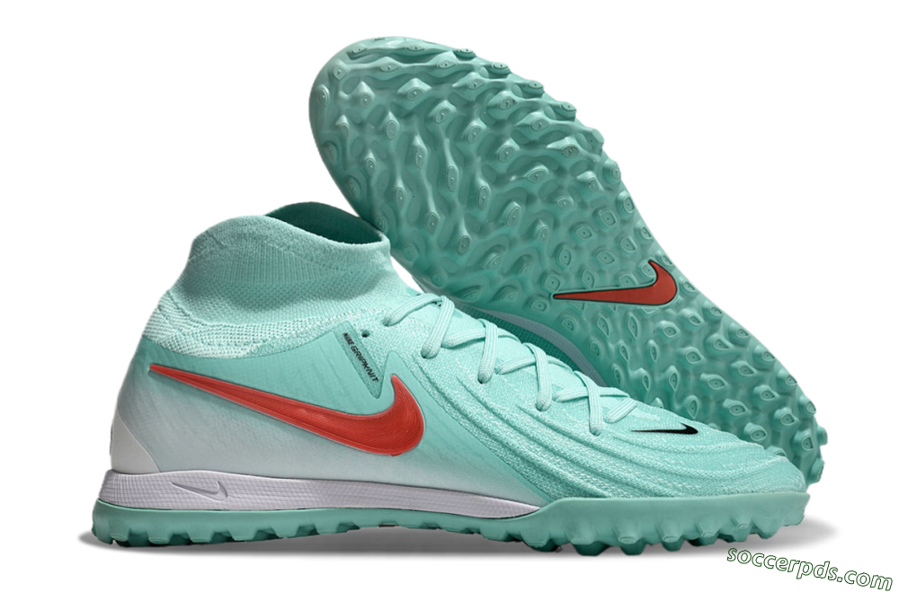 Nike Phantom Luna Elite TF High-Tops Football Shoes - Jade/Red/White 1