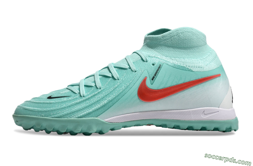 Nike Phantom Luna Elite TF High-Tops Football Shoes - Jade/Red/White 2