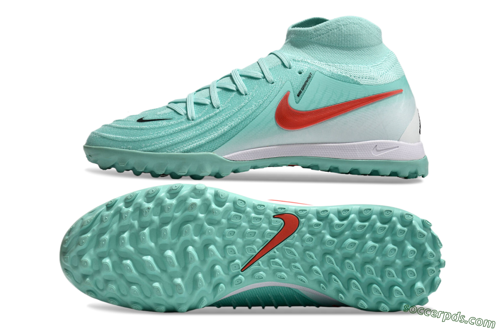Nike Phantom Luna Elite TF High-Tops Football Shoes - Jade/Red/White 0