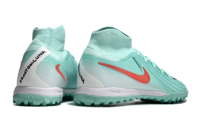 Nike Phantom Luna Elite TF High-Tops Football Shoes - Jade/Red/White