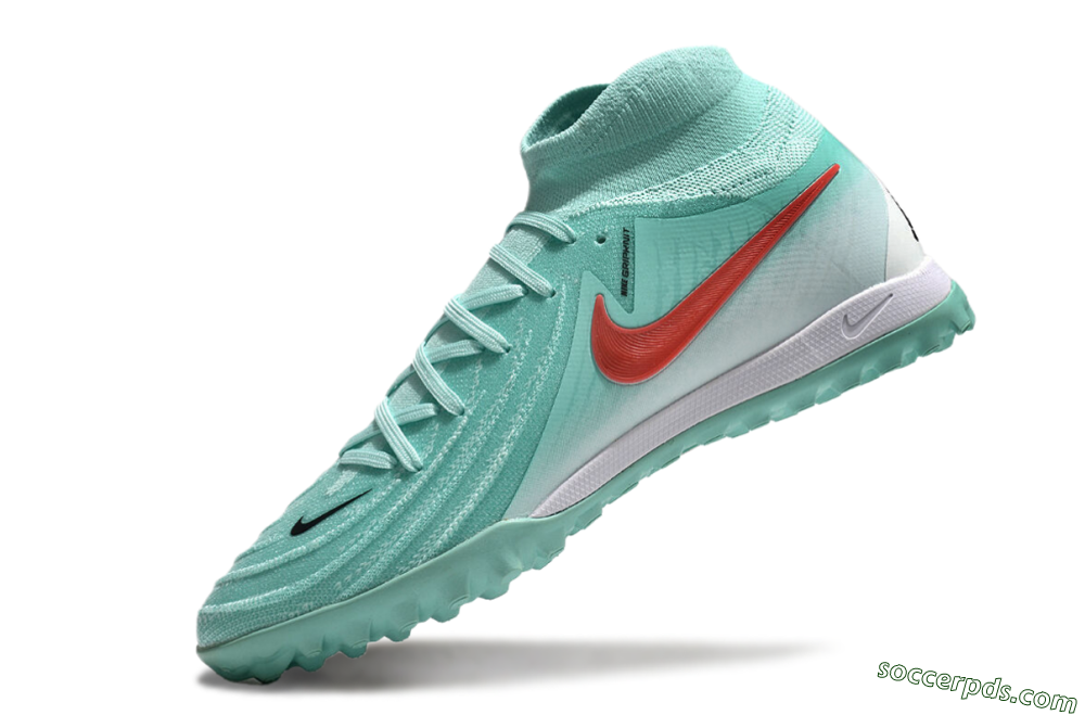 Nike Phantom Luna Elite TF High-Tops Football Shoes - Jade/Red/White 5