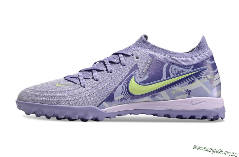 Nike Phantom GX 2 Elite TF Low-Tops Football Shoes - Purple/Yellow/White 2