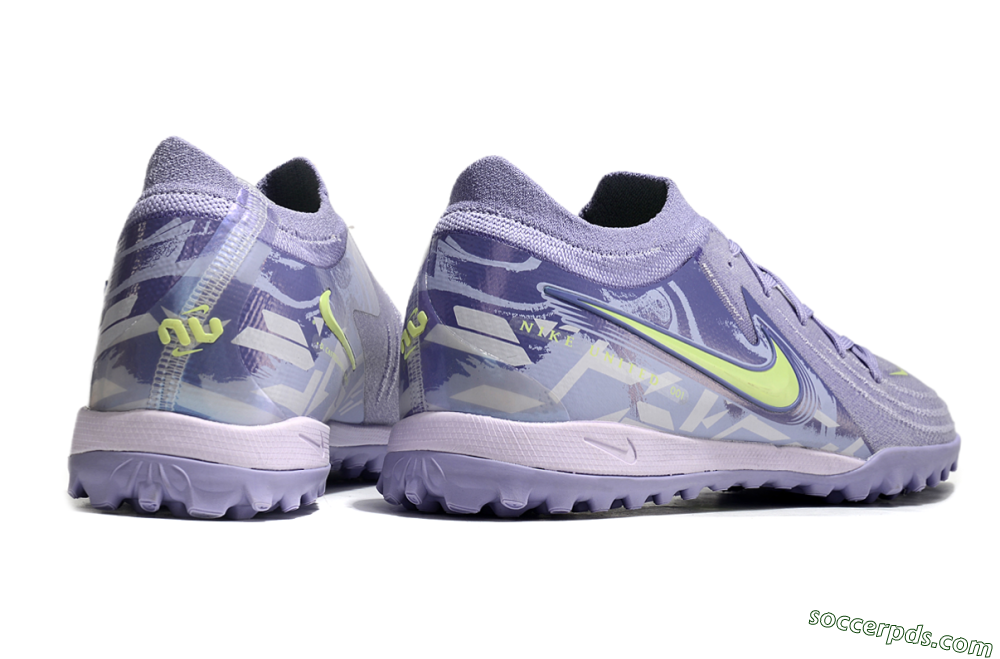 Nike Phantom GX 2 Elite TF Low-Tops Football Shoes - Purple/Yellow/White 6