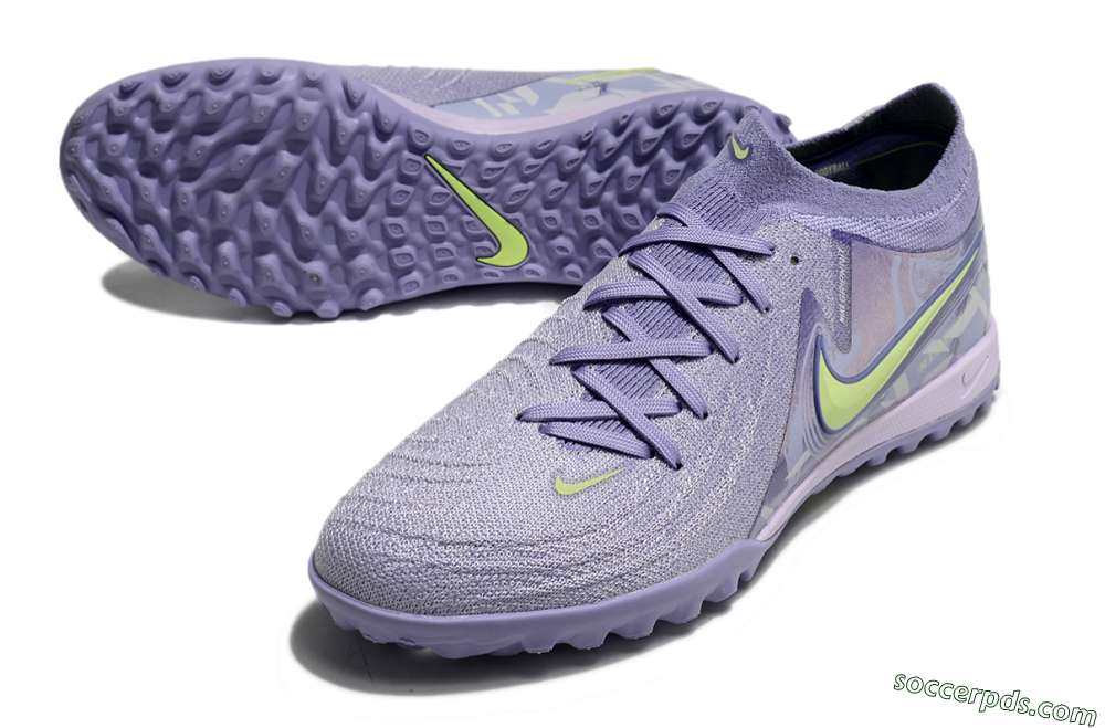 Nike Phantom GX 2 Elite TF Low-Tops Football Shoes - Purple/Yellow/White 3