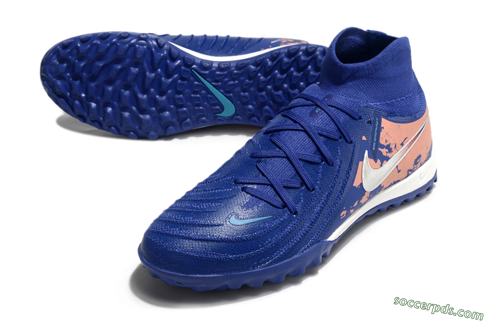 Nike Phantom Luna Elite TF High-Tops Football Shoes - Blue/White/Red 3