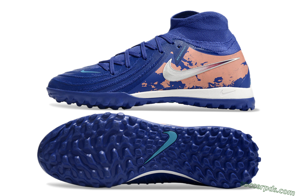 Nike Phantom Luna Elite TF High-Tops Football Shoes - Blue/White/Red 0