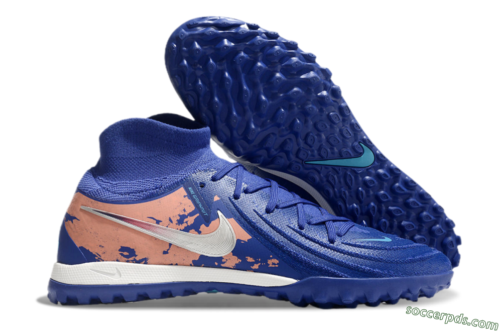 Nike Phantom Luna Elite TF High-Tops Football Shoes - Blue/White/Red 1