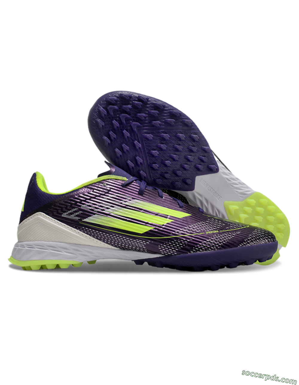 Adidas F50 Pro TF Low-Tops Football Shoes - Purple/Yellow/Blue 1