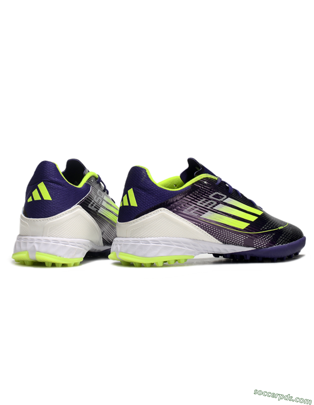 Adidas F50 Pro TF Low-Tops Football Shoes - Purple/Yellow/Blue 6