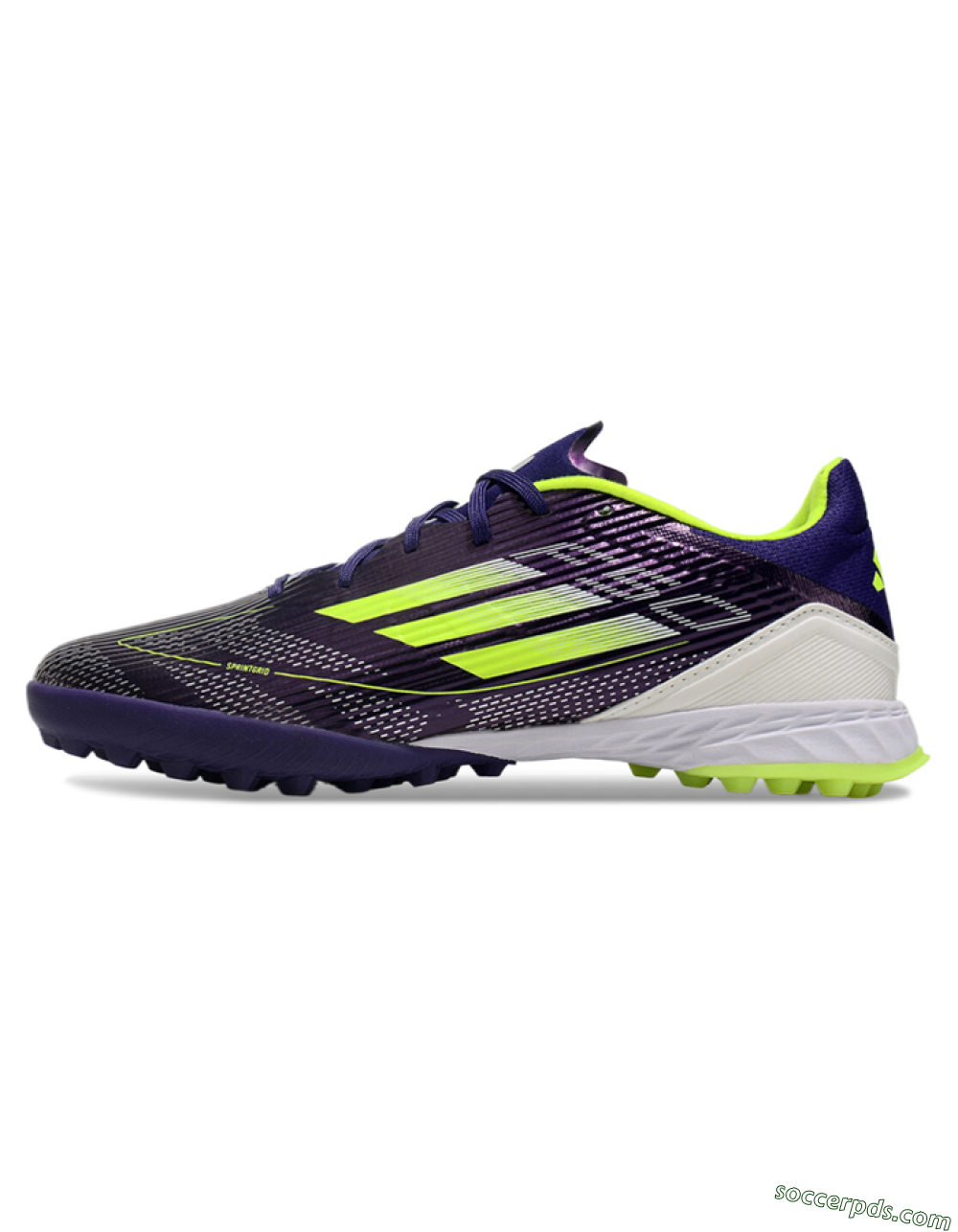 Adidas F50 Pro TF Low-Tops Football Shoes - Purple/Yellow/Blue 2