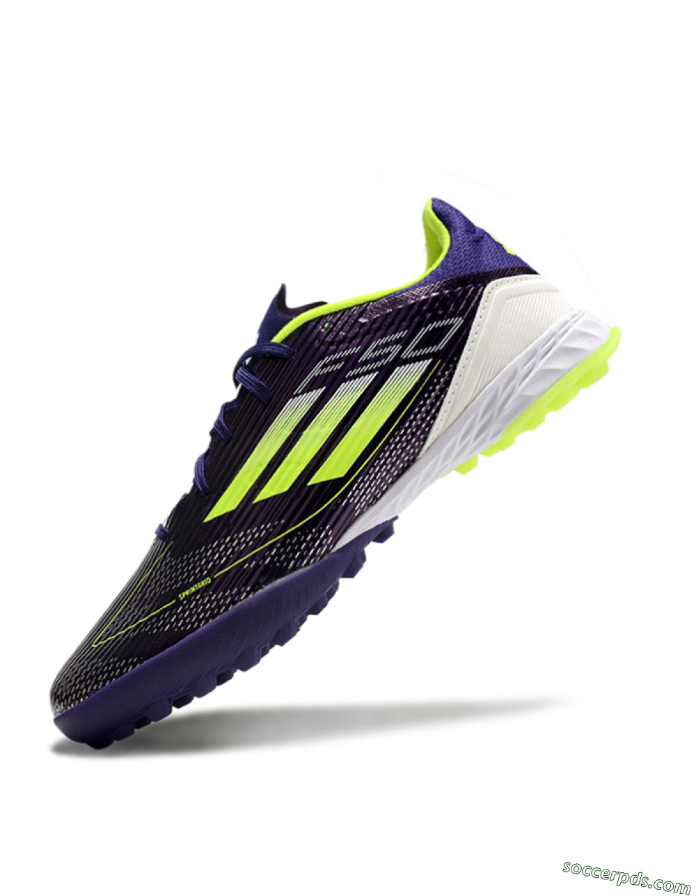 Adidas F50 Pro TF Low-Tops Football Shoes - Purple/Yellow/Blue 5