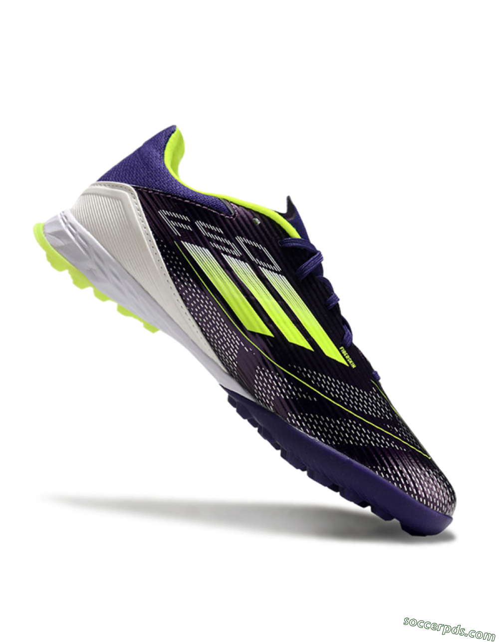 Adidas F50 Pro TF Low-Tops Football Shoes - Purple/Yellow/Blue 4