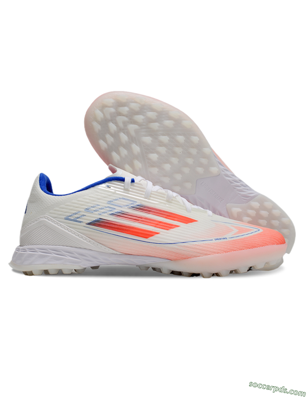 Adidas F50 Pro TF Low-Tops Football Shoes - White/Red/Blue 1