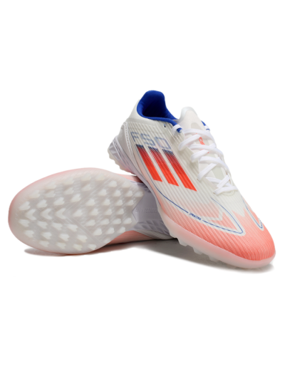 Adidas F50 Pro TF Low-Tops Football Shoes - White/Red/Blue