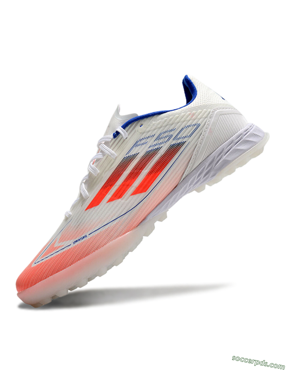 Adidas F50 Pro TF Low-Tops Football Shoes - White/Red/Blue 5