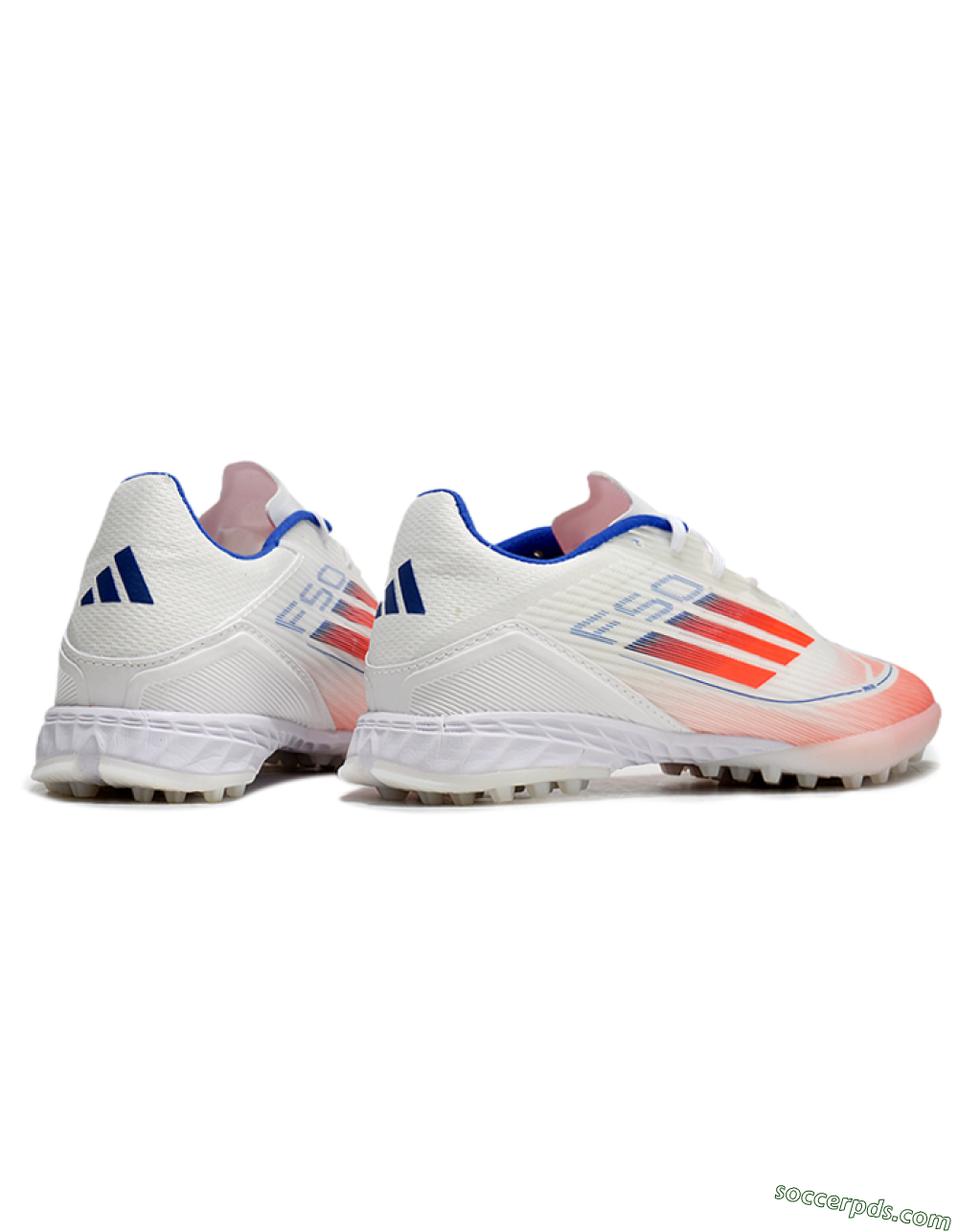 Adidas F50 Pro TF Low-Tops Football Shoes - White/Red/Blue 6