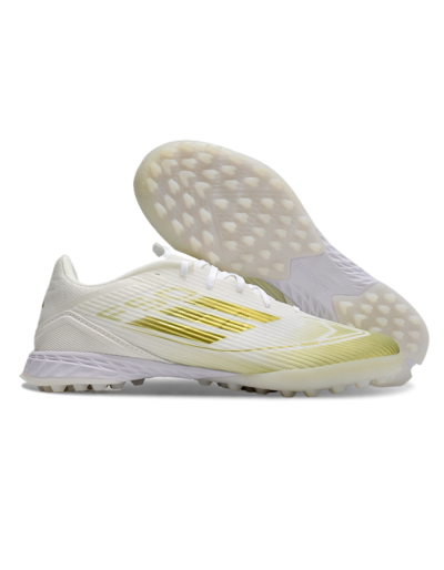 Adidas F50 Pro TF Low-Tops Football Shoes - White/Gold