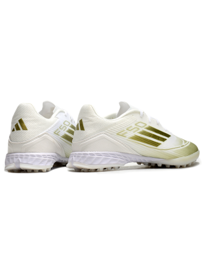 Adidas F50 Pro TF Low-Tops Football Shoes - White/Gold