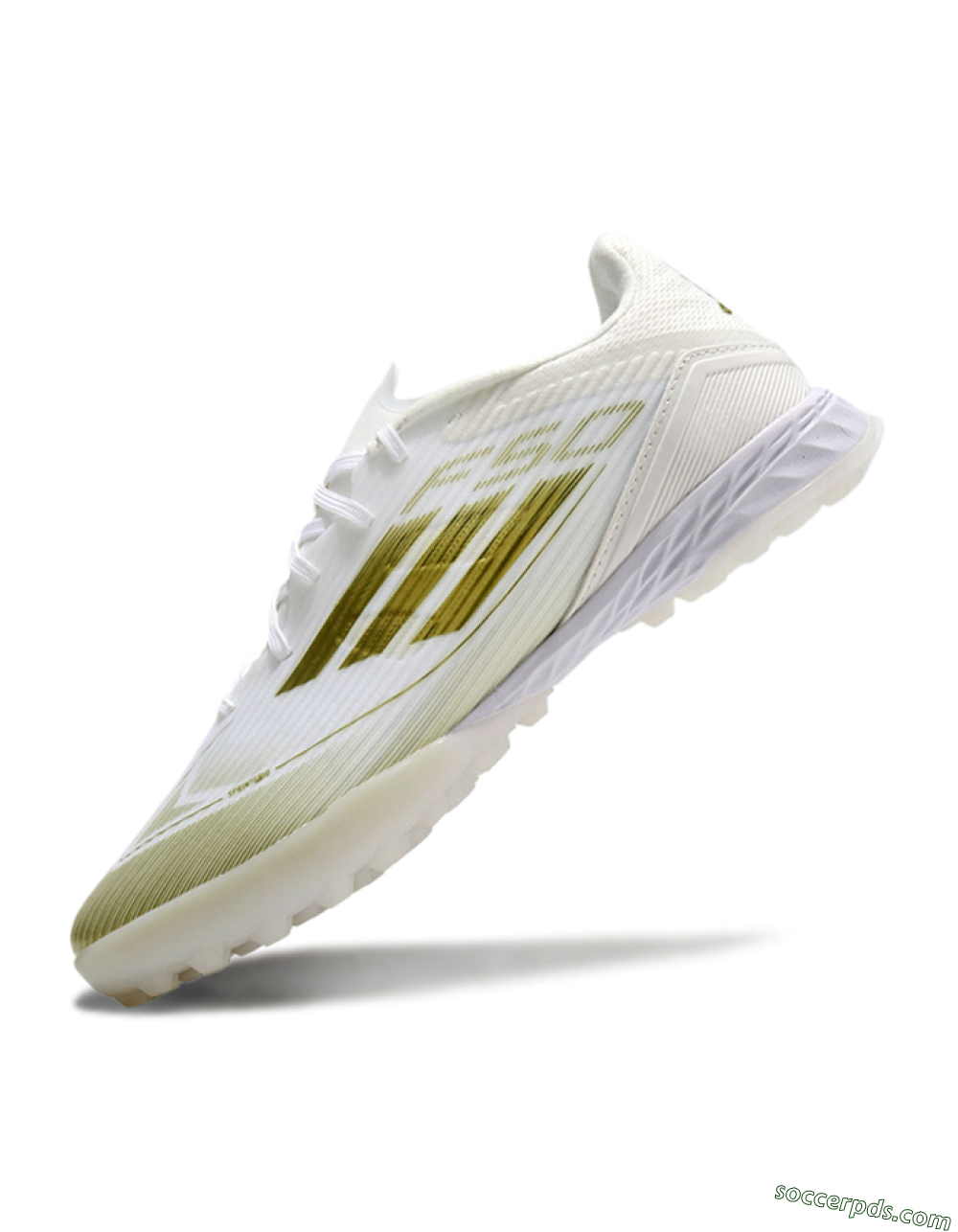 Adidas F50 Pro TF Low-Tops Football Shoes - White/Gold 5