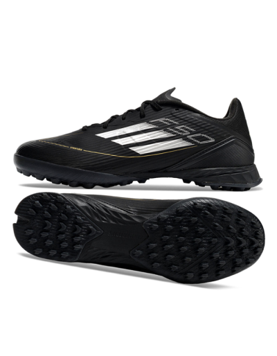 Adidas F50 Pro TF Low-Tops Football Shoes - Black/White/Gold