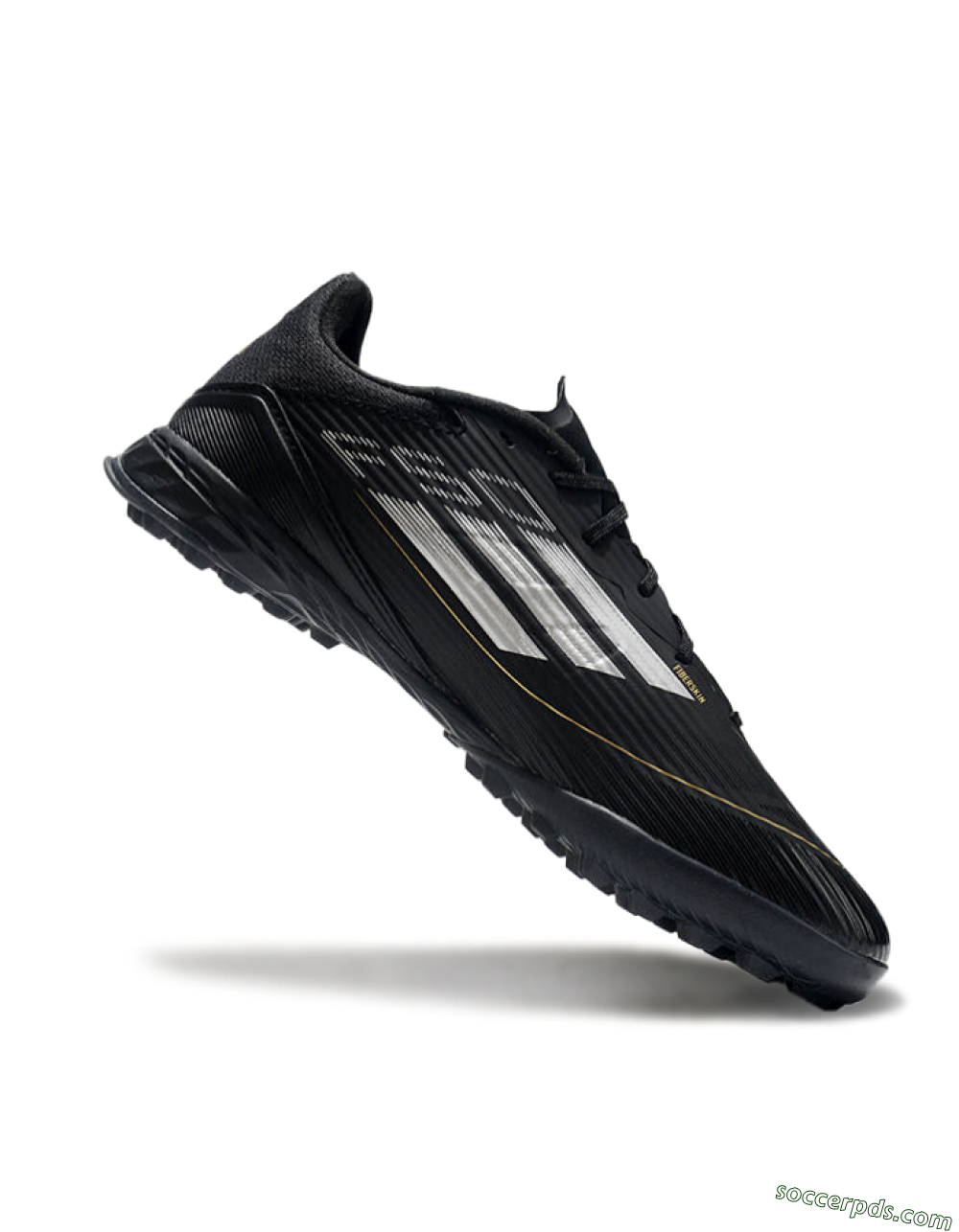 Adidas F50 Pro TF Low-Tops Football Shoes - Black/White/Gold 4