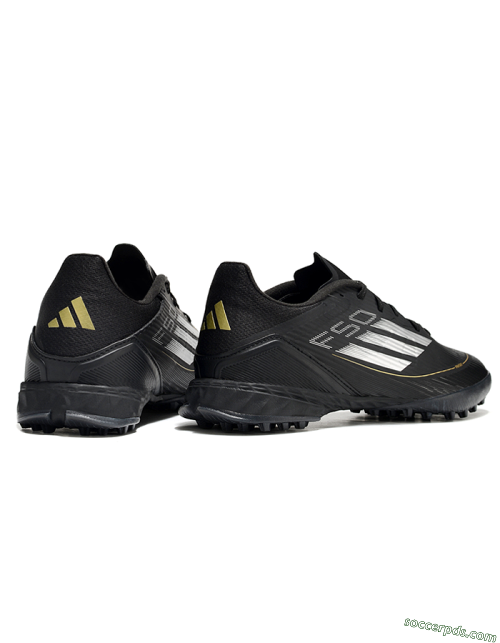Adidas F50 Pro TF Low-Tops Football Shoes - Black/White/Gold 6