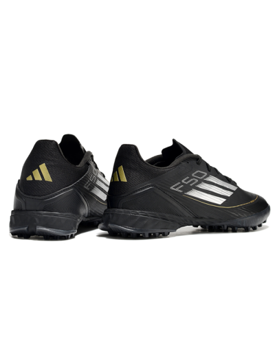 Adidas F50 Pro TF Low-Tops Football Shoes - Black/White/Gold