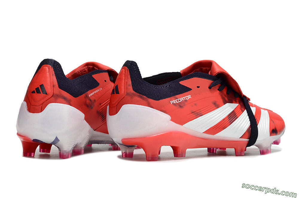 Adidas Predator Elite Foldover Tongue FG Low-Tops Football Boots - Red/White/Black 6