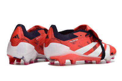 Adidas Predator Elite Foldover Tongue FG Low-Tops Football Boots - Red/White/Black