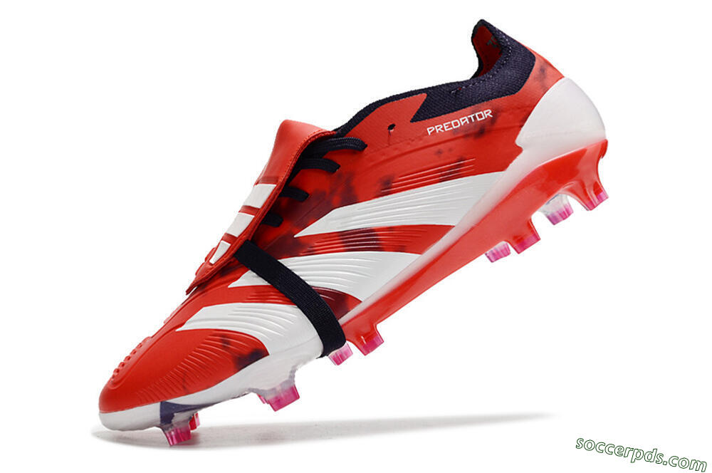 Adidas Predator Elite Foldover Tongue FG Low-Tops Football Boots - Red/White/Black 5