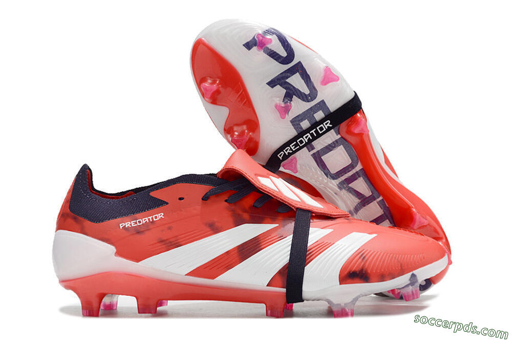 Adidas Predator Elite Foldover Tongue FG Low-Tops Football Boots - Red/White/Black 1