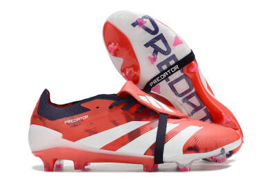 Adidas Predator Elite Foldover Tongue FG Low-Tops Football Boots - Red/White/Black