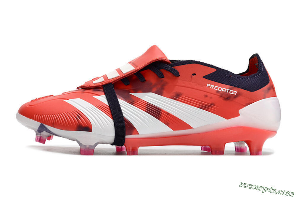 Adidas Predator Elite Foldover Tongue FG Low-Tops Football Boots - Red/White/Black 2