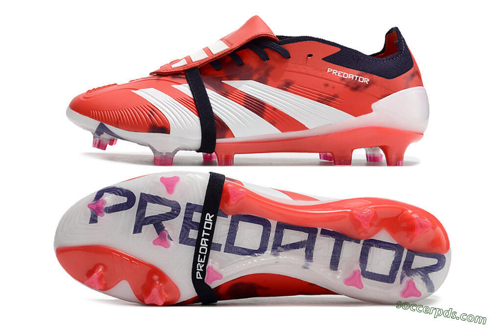 Adidas Predator Elite Foldover Tongue FG Low-Tops Football Boots - Red/White/Black 0