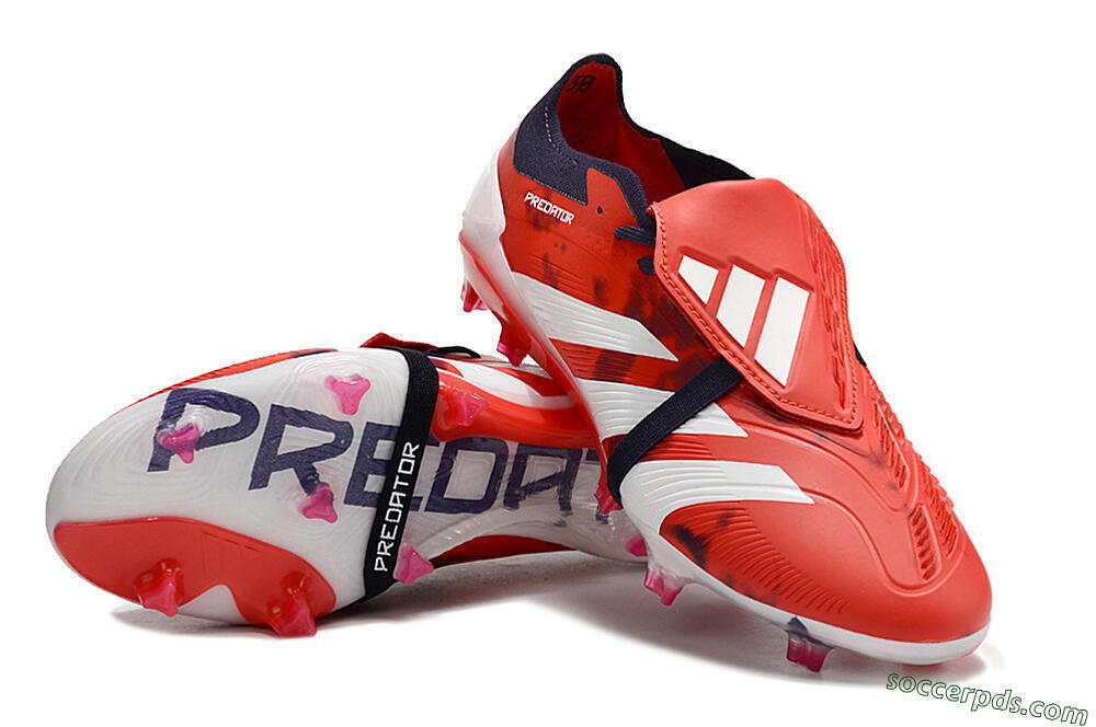 Adidas Predator Elite Foldover Tongue FG Low-Tops Football Boots - Red/White/Black 3