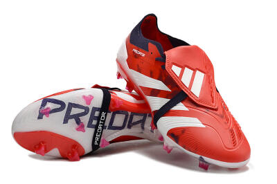 Adidas Predator Elite Foldover Tongue FG Low-Tops Football Boots - Red/White/Black