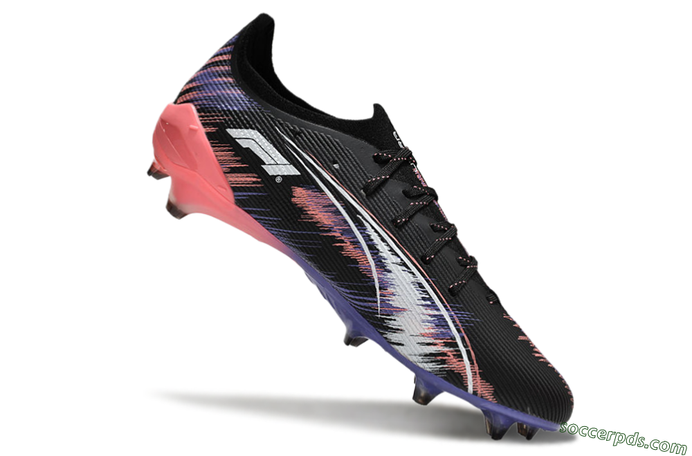 Puma Ultra Ultimate FG Low-Tops Football Boots - Black/White/Purple/Pink 4