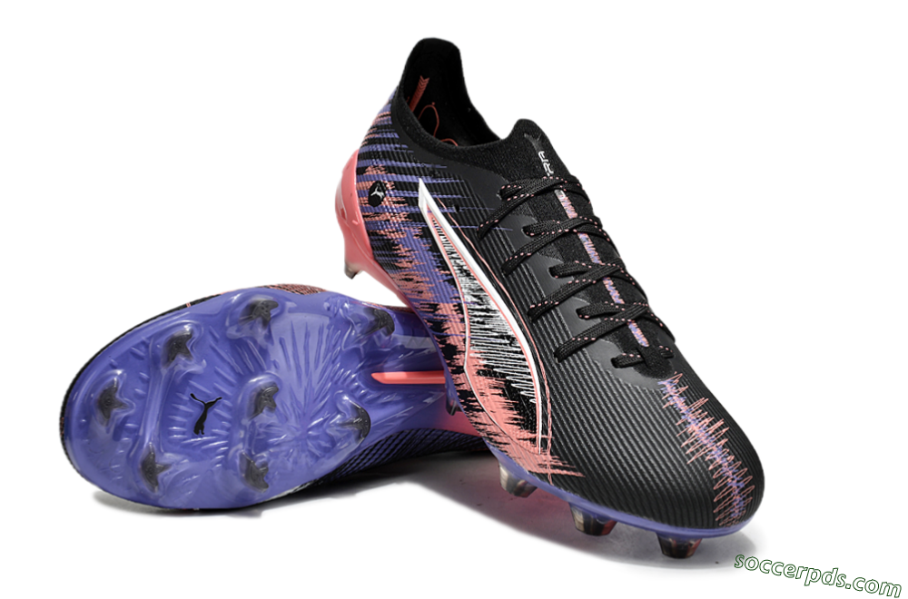 Puma Ultra Ultimate FG Low-Tops Football Boots - Black/White/Purple/Pink 3