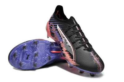 Puma Ultra Ultimate FG Low-Tops Football Boots - Black/White/Purple/Pink