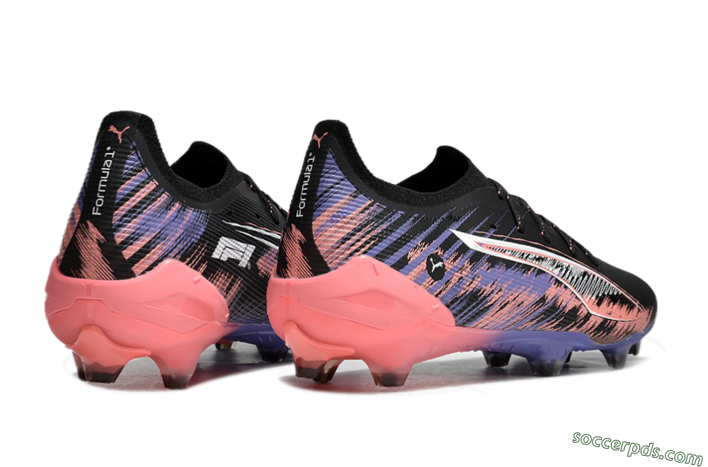 Puma Ultra Ultimate FG Low-Tops Football Boots - Black/White/Purple/Pink 6