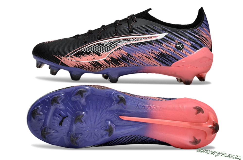 Puma Ultra Ultimate FG Low-Tops Football Boots - Black/White/Purple/Pink 0