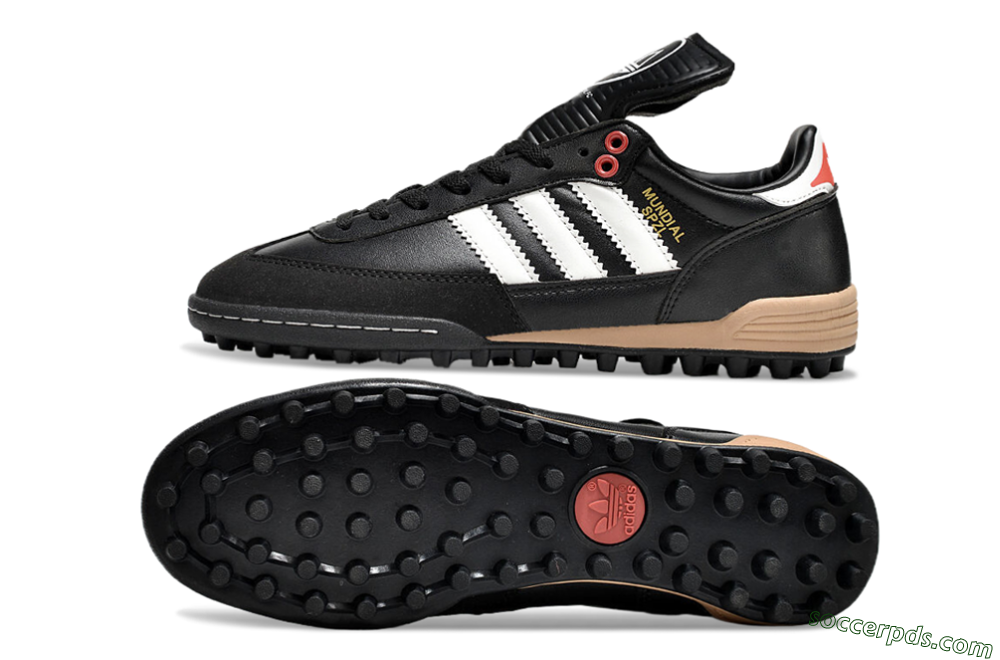 Adidas Mundial Team Astro TF Low-Tops Football Shoes - Black/White/Red 0