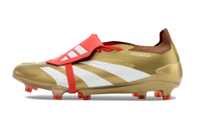 Adidas Predator Elite Foldover Tongue FG Low-Tops Football Boots - Gold/Red/White