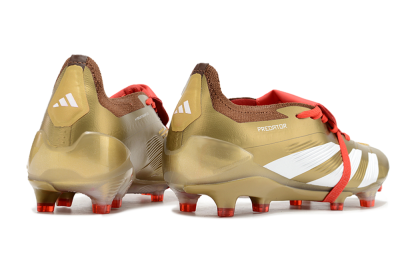 Adidas Predator Elite Foldover Tongue FG Low-Tops Football Boots - Gold/Red/White