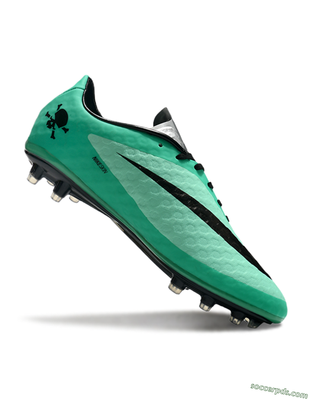 Nike Hypervenom Phantom FG Low-Tops Football Boots - Green/Black/Silver 4